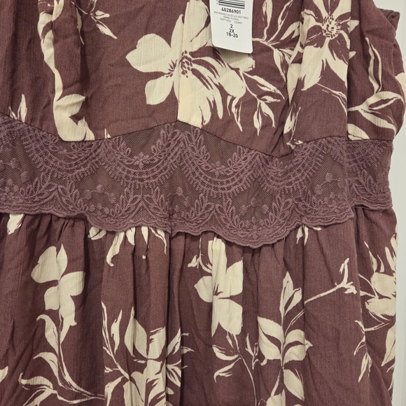 Torrid Purple And Cream Maxi Dress NWT Size 18/20 - Picture 3 of 5